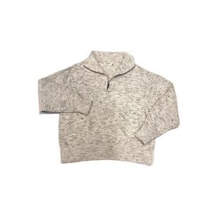 RD Style Stitch Fix Heather Light Gray Quarter Zip Sweater Cropped Size XL